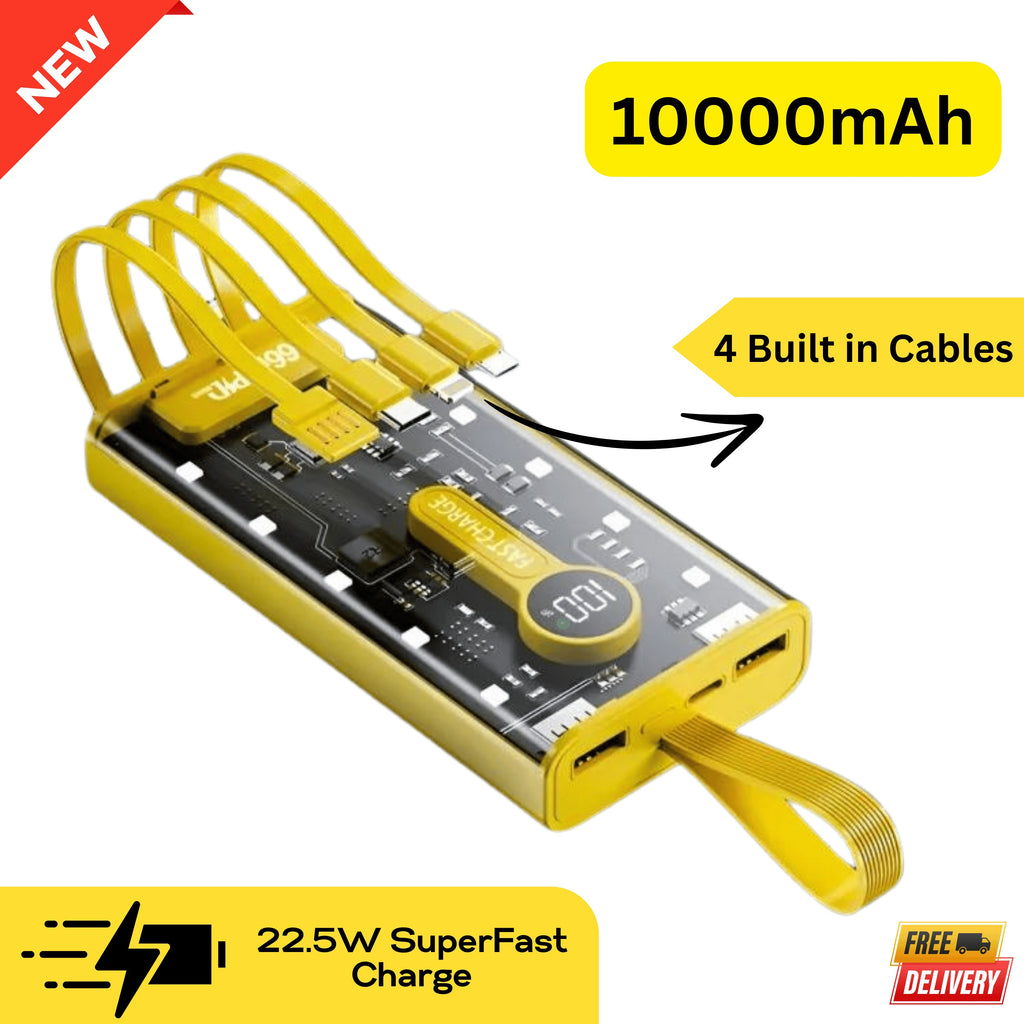 120W Power Bank with 4 cable type B type c 4in1 -20000MAH